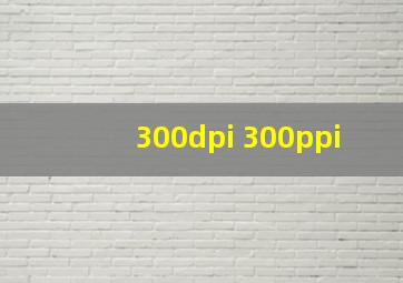 300dpi 300ppi